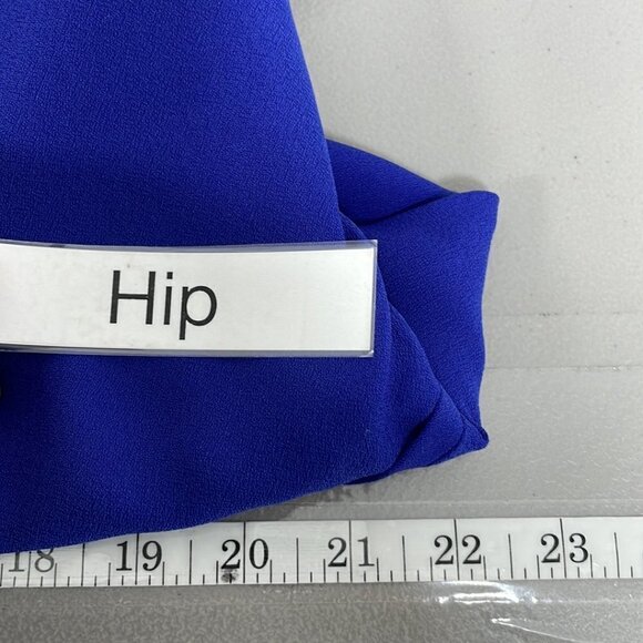 Vince Camuto Blazer Jacket Open Front Drape Cobalt Blue Coat Size 10 Petite 10P - Picture 15 of 15